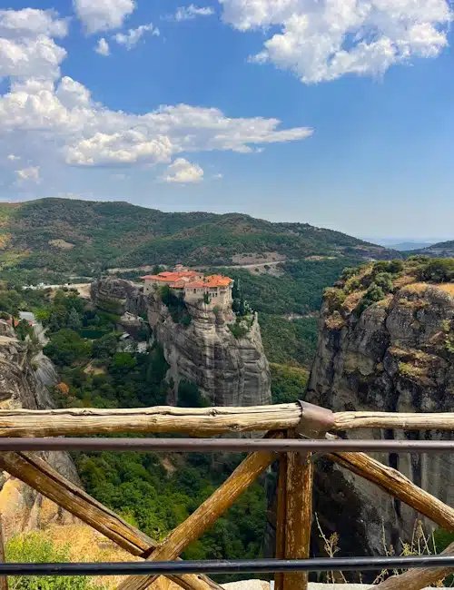 view of Meteora from monastery